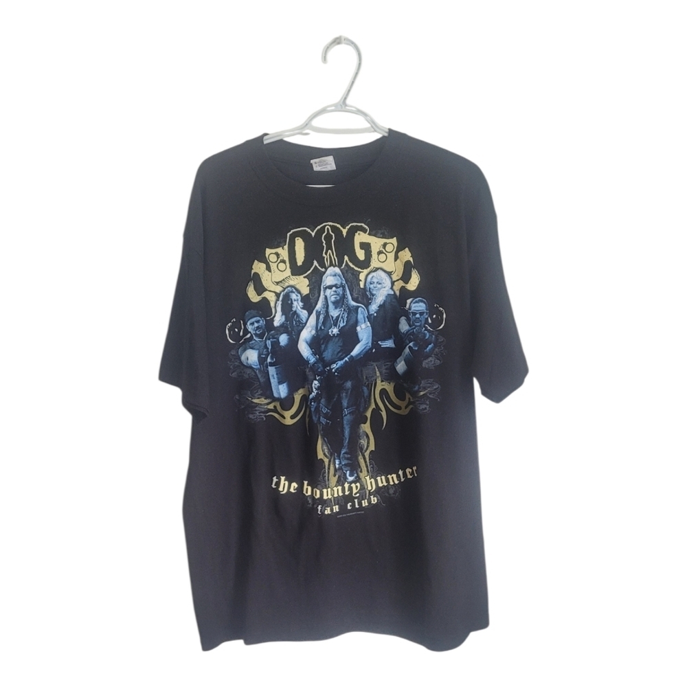 Black Dog the Bounty Hunter Fan Club T-Shirt 2008 Anvil Blue Bar XL